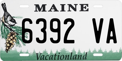 ME license plate 6392VA