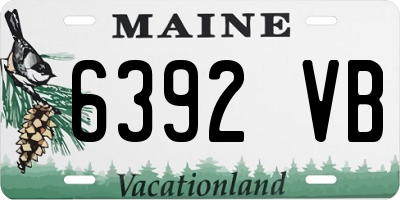 ME license plate 6392VB