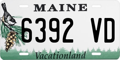 ME license plate 6392VD