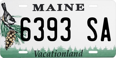 ME license plate 6393SA
