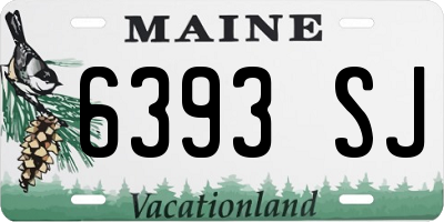ME license plate 6393SJ