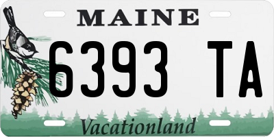 ME license plate 6393TA