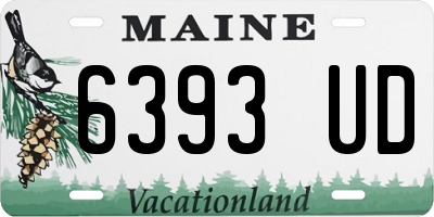 ME license plate 6393UD