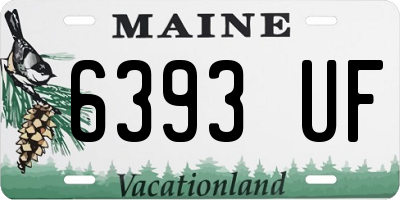 ME license plate 6393UF