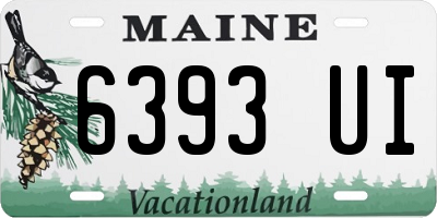 ME license plate 6393UI