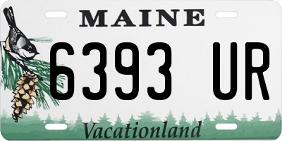 ME license plate 6393UR