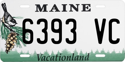 ME license plate 6393VC