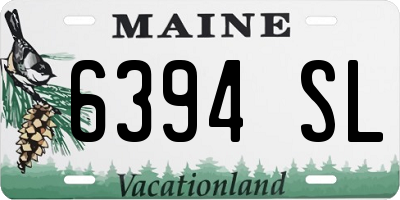 ME license plate 6394SL