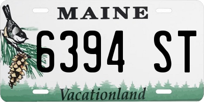 ME license plate 6394ST