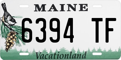 ME license plate 6394TF