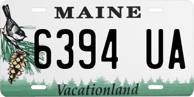 ME license plate 6394UA