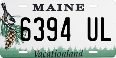 ME license plate 6394UL