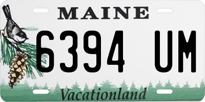 ME license plate 6394UM