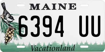 ME license plate 6394UU