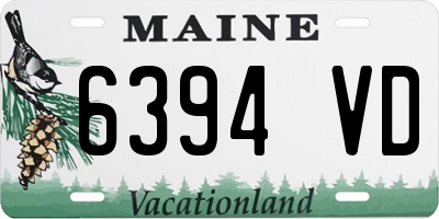 ME license plate 6394VD