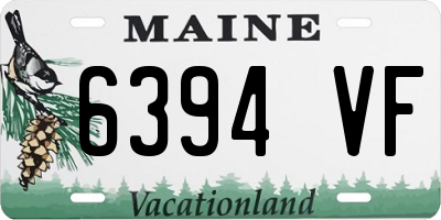 ME license plate 6394VF