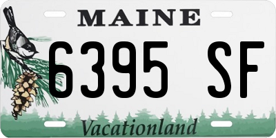 ME license plate 6395SF