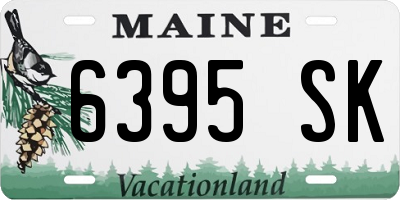 ME license plate 6395SK