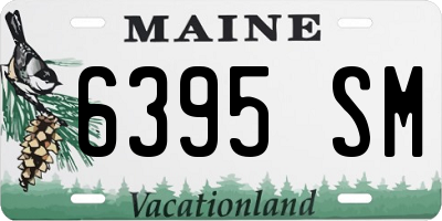 ME license plate 6395SM