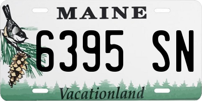 ME license plate 6395SN