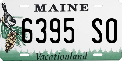 ME license plate 6395SO