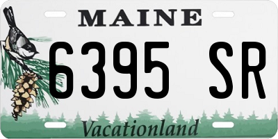 ME license plate 6395SR