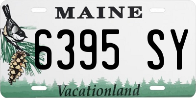 ME license plate 6395SY