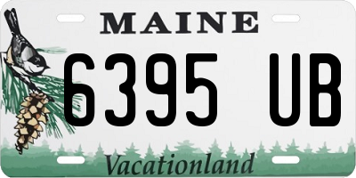 ME license plate 6395UB