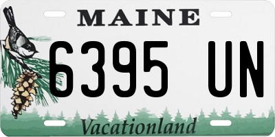 ME license plate 6395UN