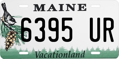 ME license plate 6395UR