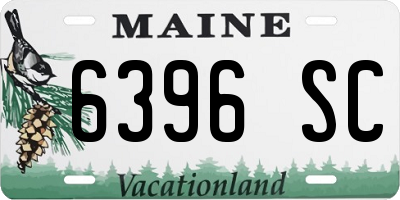 ME license plate 6396SC