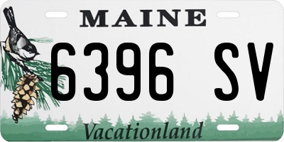 ME license plate 6396SV