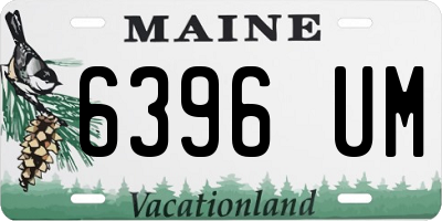 ME license plate 6396UM