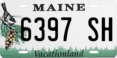 ME license plate 6397SH