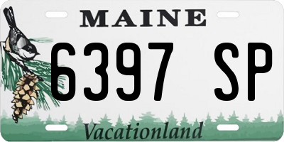 ME license plate 6397SP