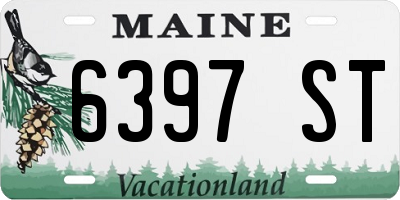 ME license plate 6397ST