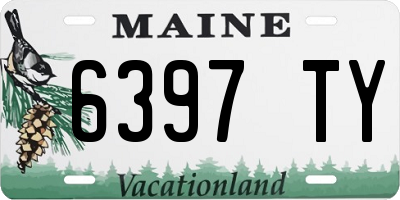 ME license plate 6397TY