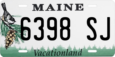 ME license plate 6398SJ