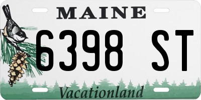 ME license plate 6398ST