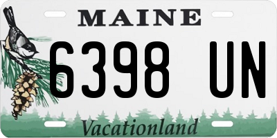 ME license plate 6398UN