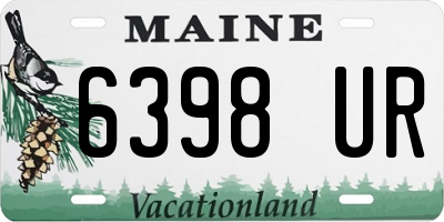 ME license plate 6398UR