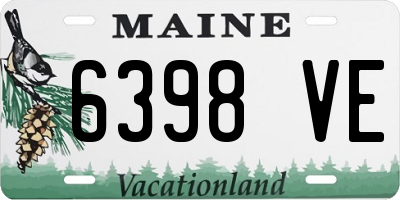 ME license plate 6398VE