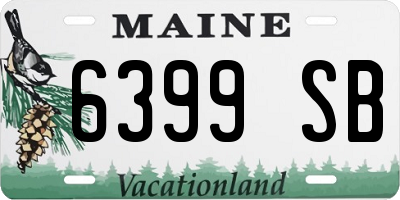 ME license plate 6399SB