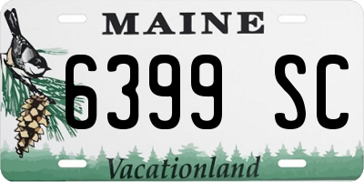ME license plate 6399SC