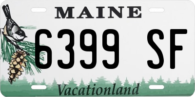 ME license plate 6399SF