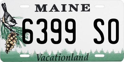 ME license plate 6399SO
