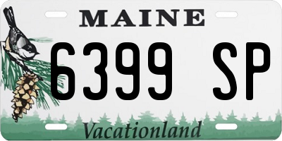 ME license plate 6399SP