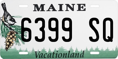 ME license plate 6399SQ
