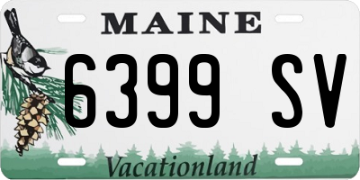 ME license plate 6399SV
