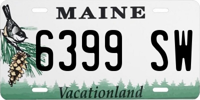 ME license plate 6399SW